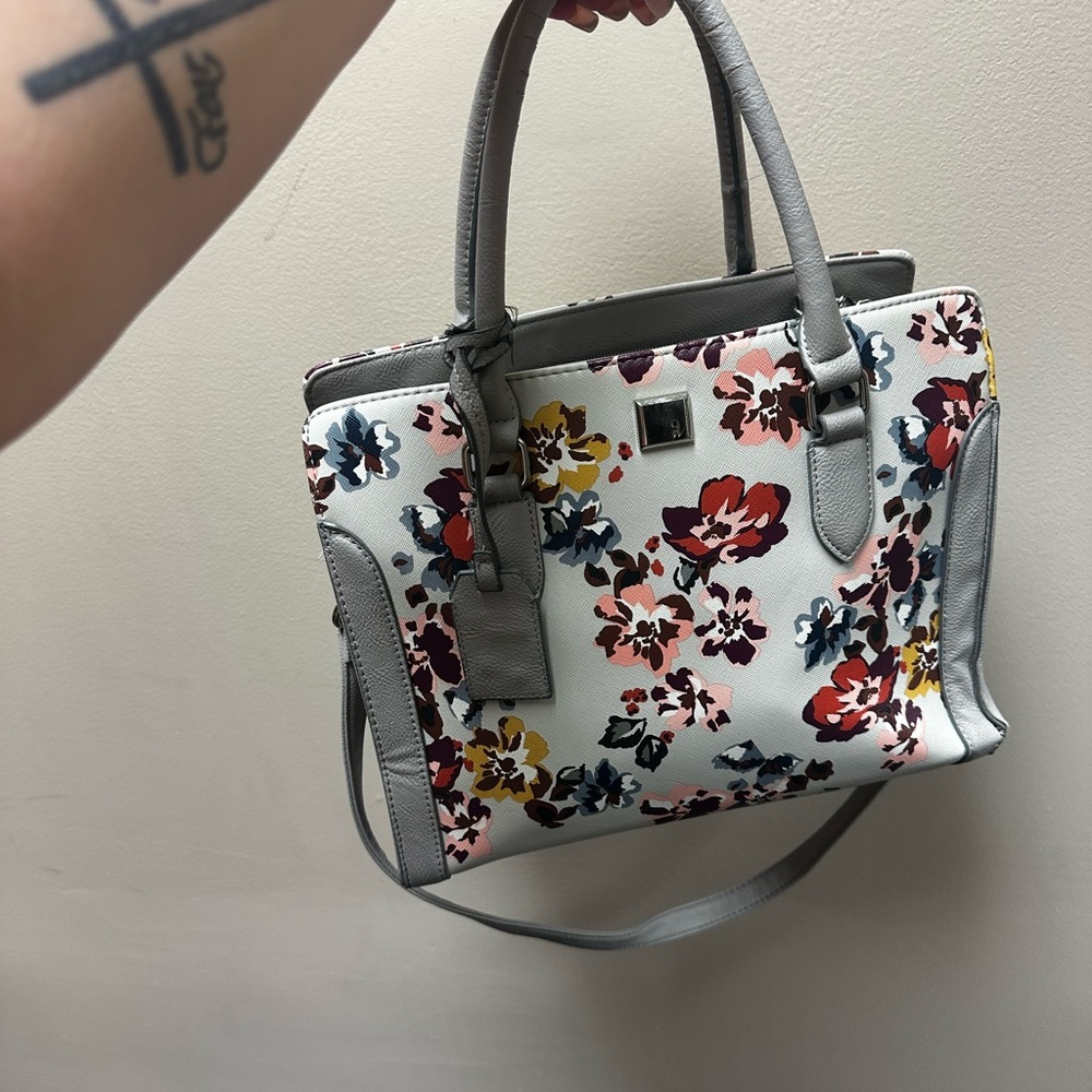 Floral Gray Women's Handbag
